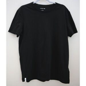 Lacoste TH3451 Men's Sz L Black Slim Fit Short Sleeve Cotton Jersey Undershirt